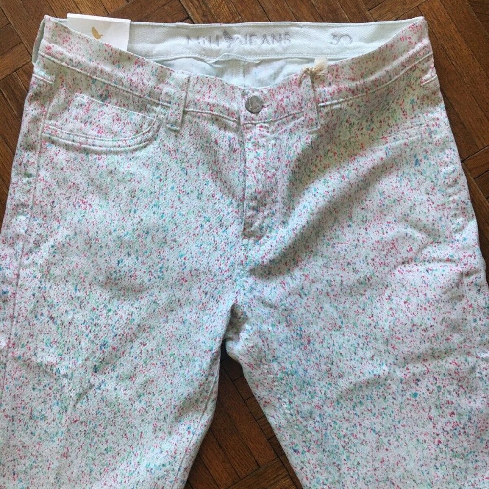 MiH Monet White Splatter Jeans